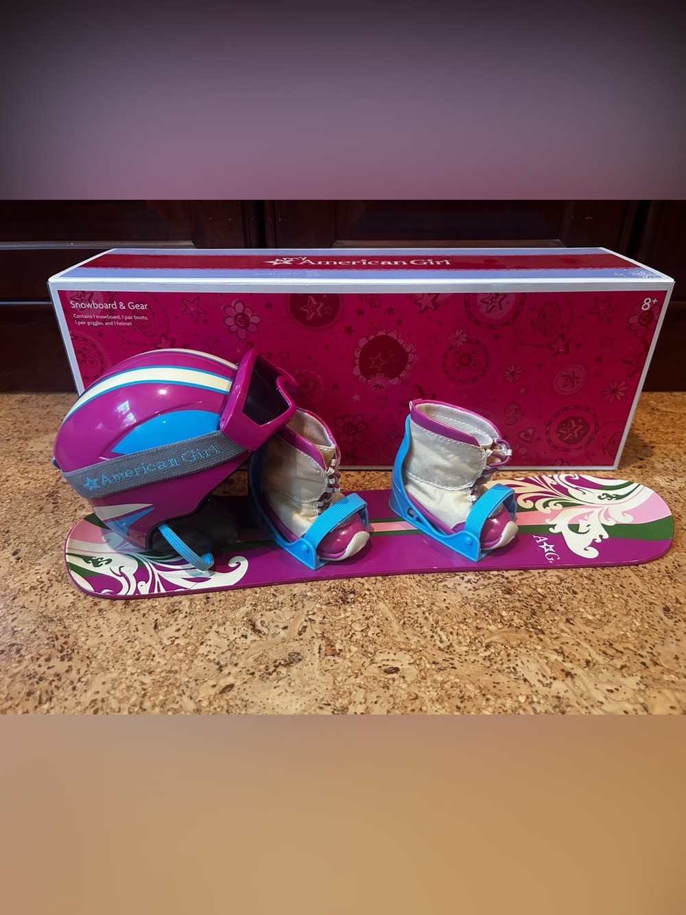 American Girl Doll Snowboard and Gear Set